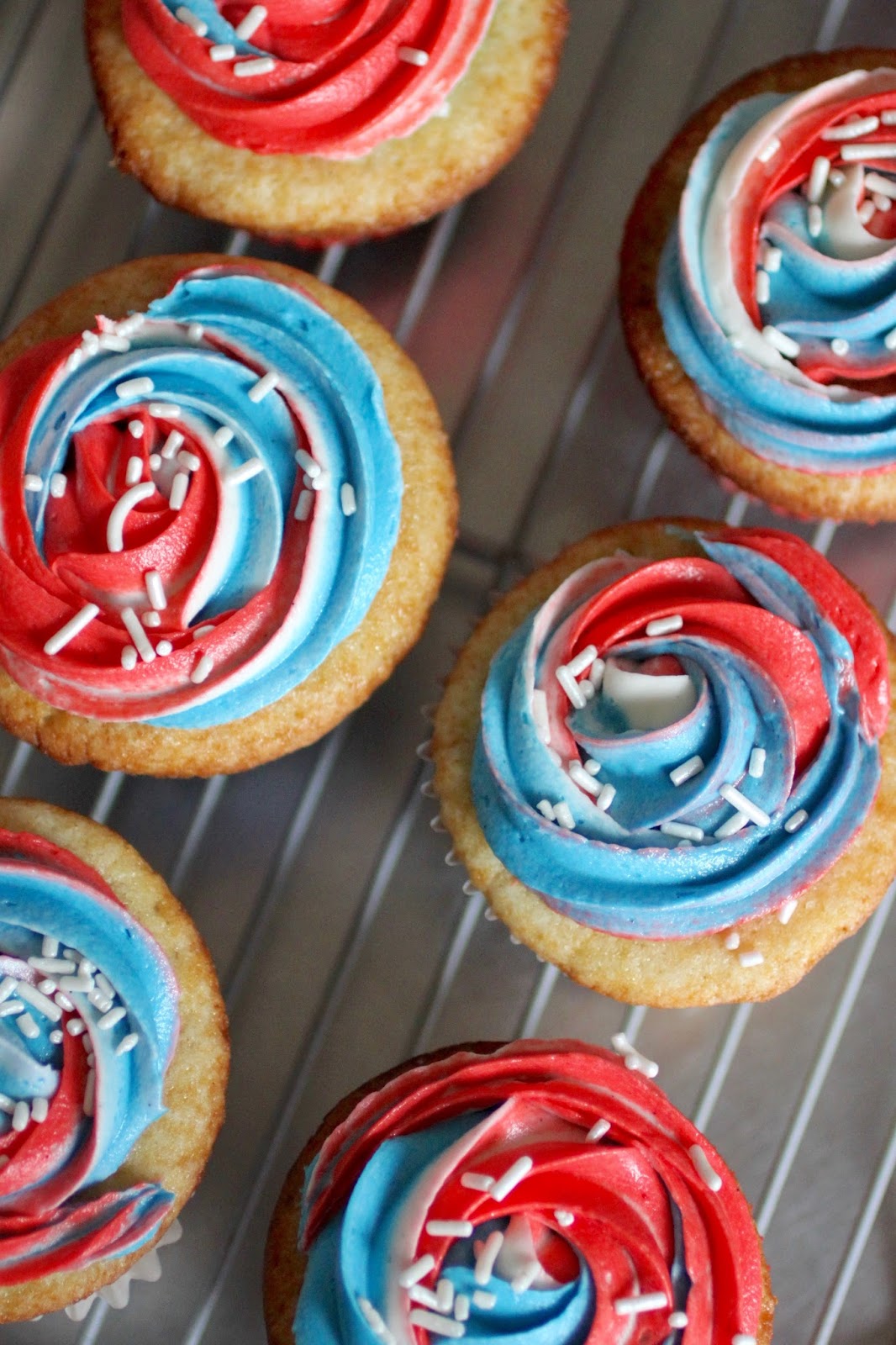 Baked Perfection: Red, White, and Blue Cupcakes