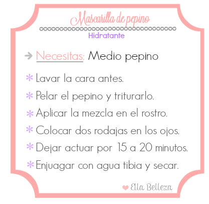 mascarilla de pepino