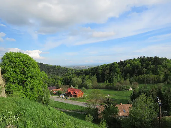 Bieszczady z Zamku Kamieniec Widoki z Zamku Kamieniec