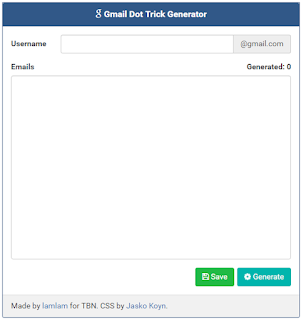 Gmail Dot Trick Generator