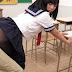 Naughty Japanese schoolgirl giving a footjob in HD