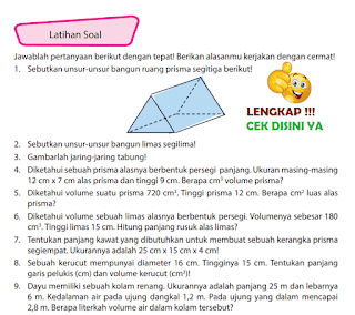 Latihan Soal Matematika Kelas 6 Bab Bangun Ruang - Jawaban Guru
