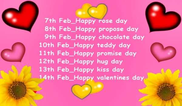 valentine day list, valentine week list, valentine day date, valentines day Days List, valentine day date