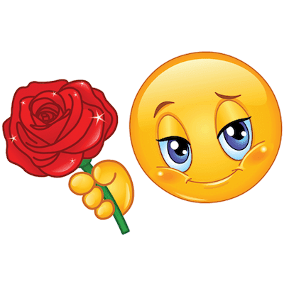 Emoji with rose