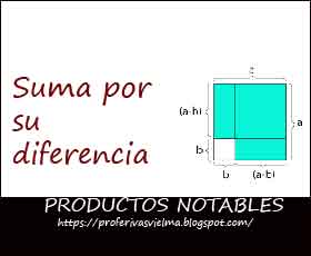 Producto de la suma por su diferencia o producto de dos binomios conjugados