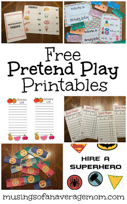 Free pretend play printables