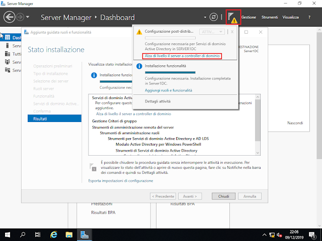 Windows Server 2019, Alza di livello il server a controller di dominio
