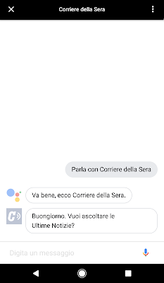 Schermata di smartphone che chiama le app di Corriere della Sera.