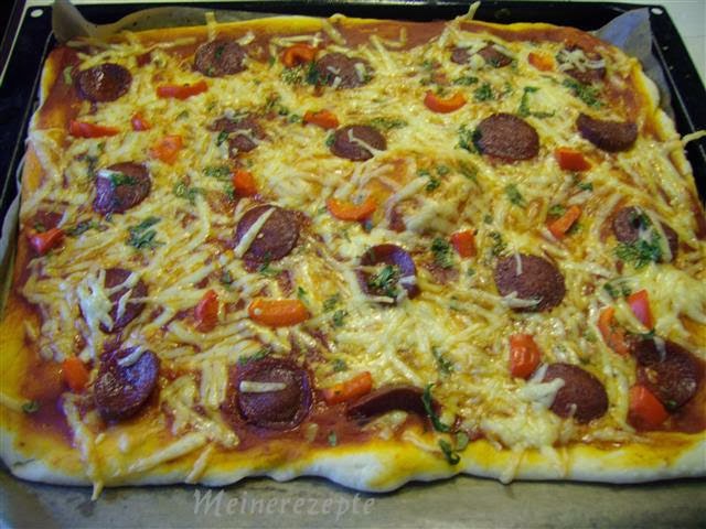 Meine Rezeptwelt: Pizza mit Knoblauchwurst-sucuklu pizza