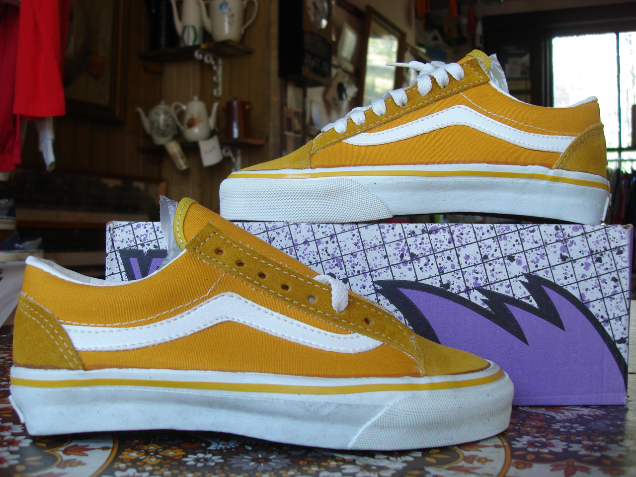 theothersideofthepillow: vintage VANS style #36 OLD SKOOL mustard suede ...