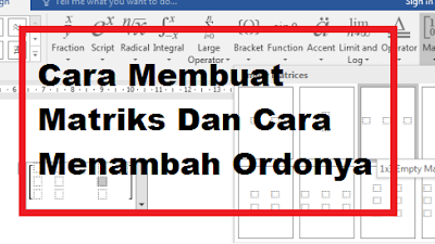 Cara Membuat Matriks Dan Cara Menambah Ordonya Cara Membuat Matriks Dan Cara Menambah Ordonya