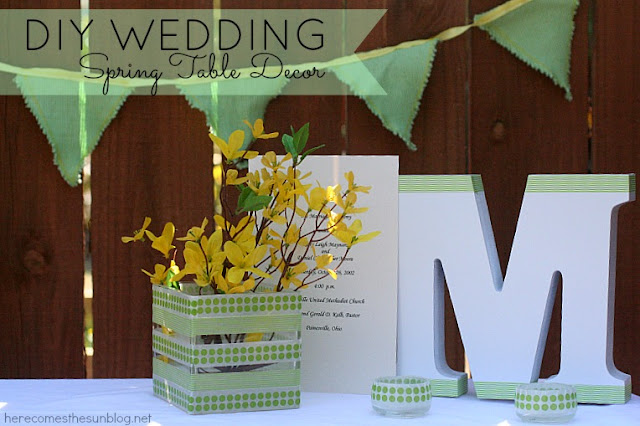 Here Comes the Sun:  DIY Wedding Spring Table Decor
