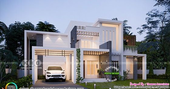 Box Model 186 Sq M Contemporary House Plan Kerala Home Design And Floor Plans 8000 Houses Model 186 Sq M Contemporary House Plan, 2000 Sq Ft Contemporary House Plans