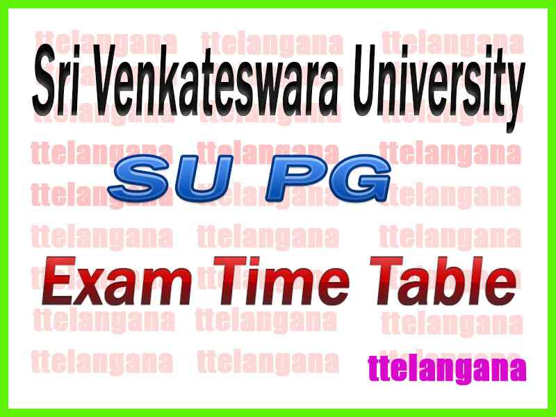 Svu Academic Calendar 2022 Sri Venkateswara University Pg Exam Time Table 2022