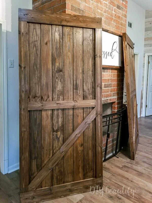 barn doors after staining