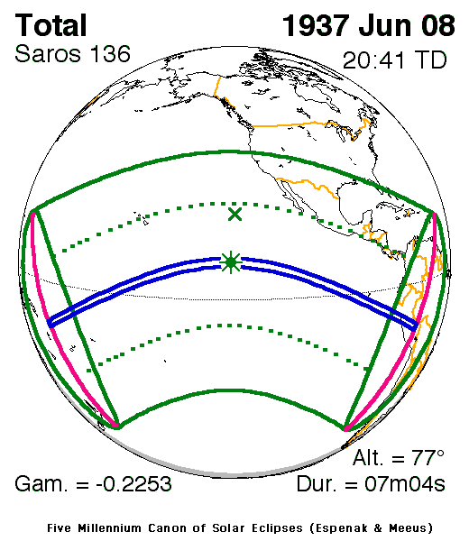 Earth and Space News: June 8, 1937, Total Solar Eclipse Was First of