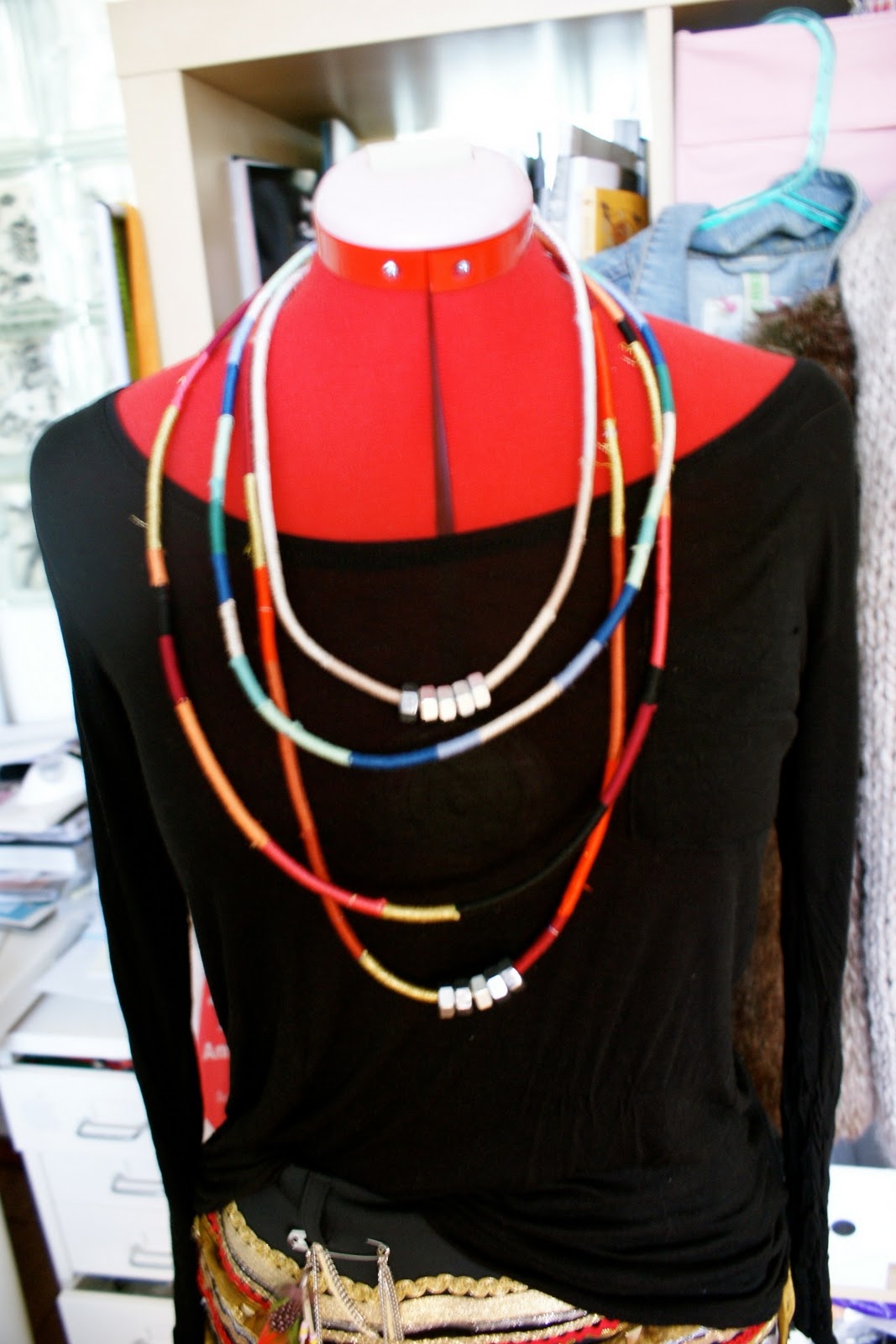 Scraps & Scribbles Wrapped rope necklace