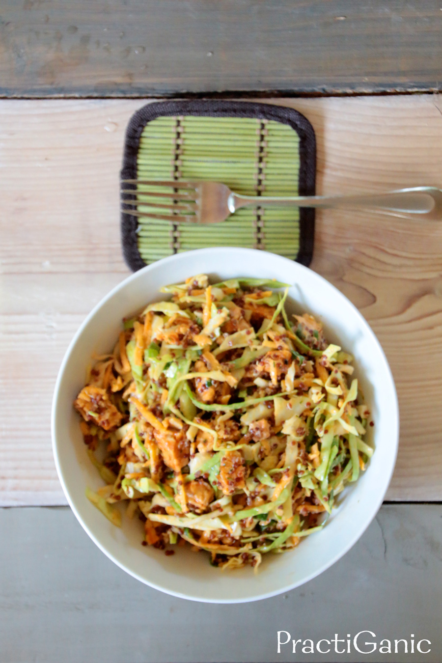Buffalo Tempeh Quinoa Salad PractiGanic Vegetarian Recipes and