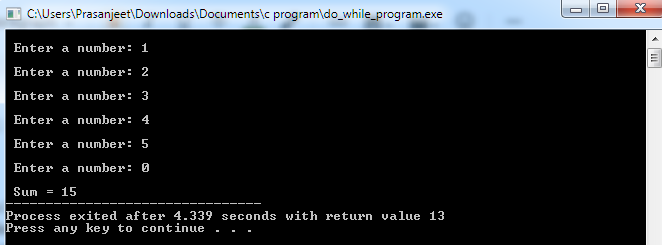 The correct place for easy learning....: C do while loop