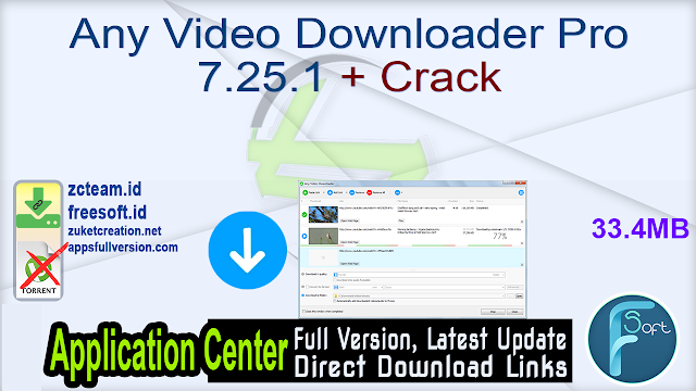 Any Video Downloader Pro 7.25.1 + Crack_ ZcTeam.id