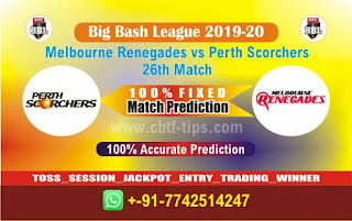 Perth vs Renegades Dream11 Prediction, Fantasy Cricket Tips & Playing XI Updates for Today's BBL T20 26th Match