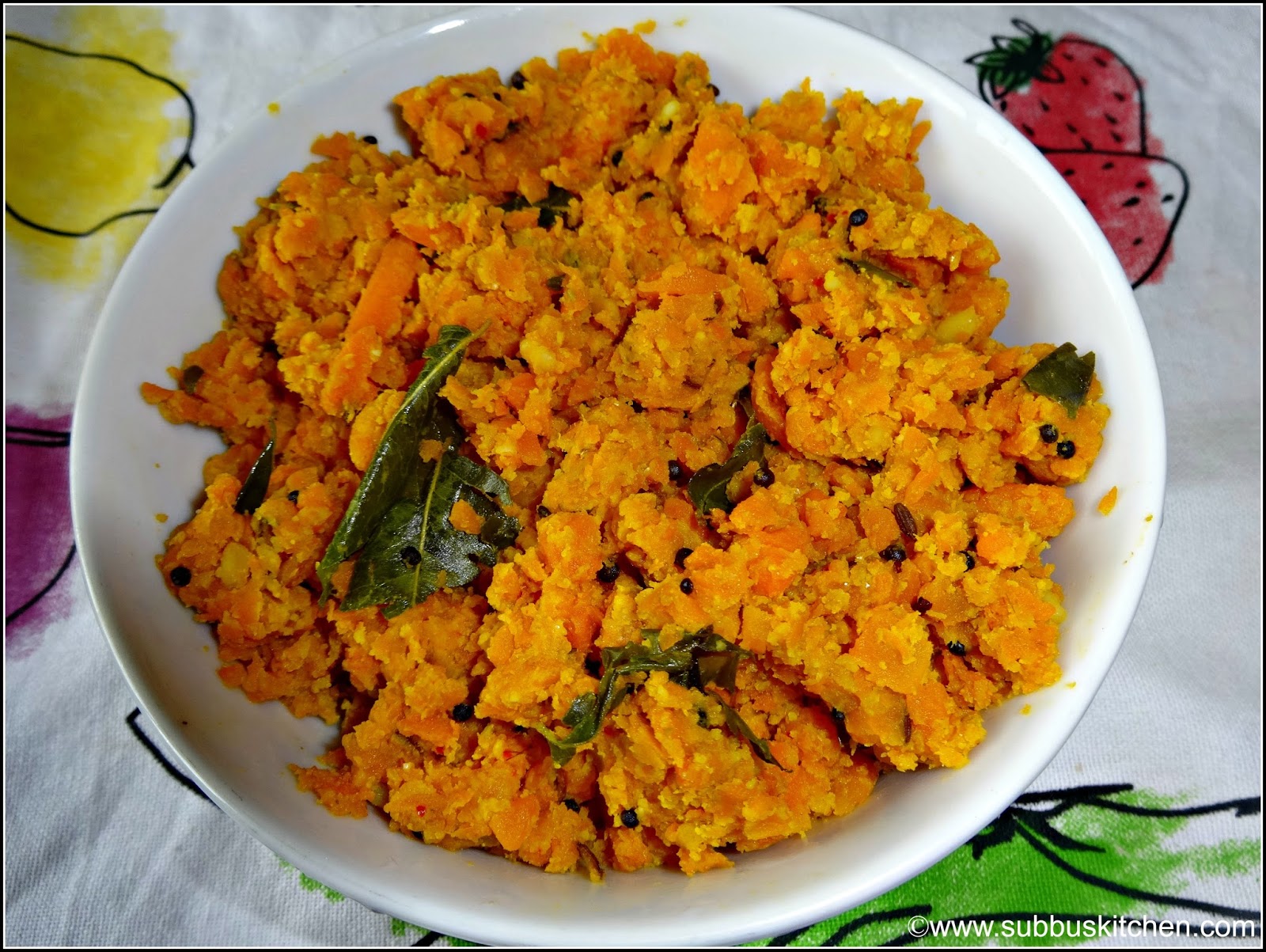Carrot Poriyal - Subbus Kitchen