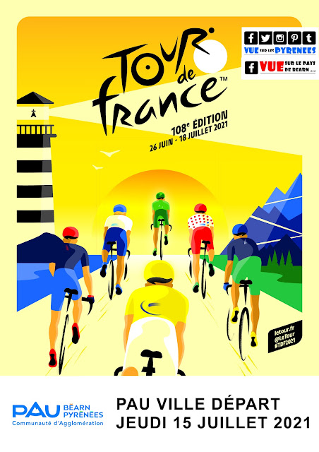 Tour de France 2021 dans les Pyrénées Pau ville de Départ