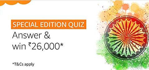 Amazon Quiz 26 January 2019 Answers | Win Free Rs.26000