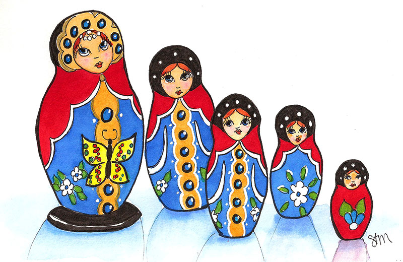 alarmcat studio stacking dolls