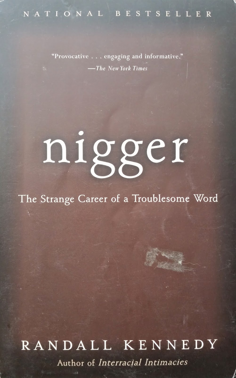 Book cover - Randall Kennedy - Nigger