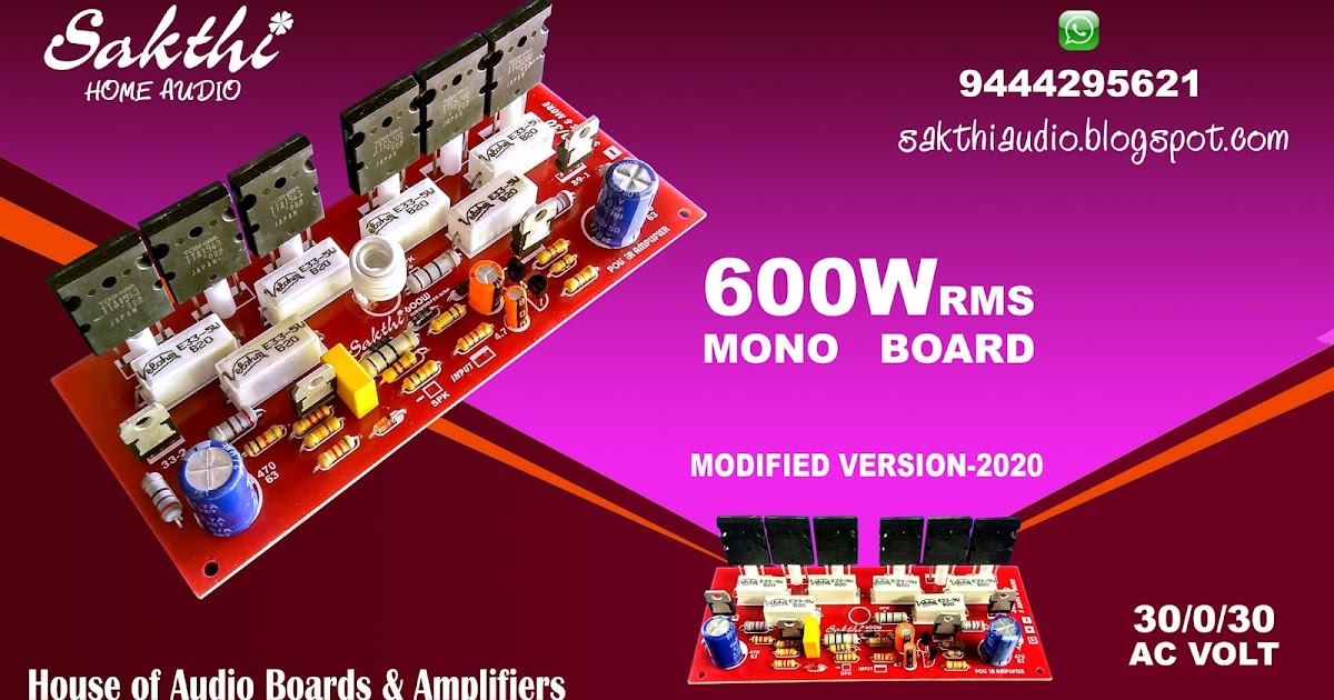 SAKTHI AUDIO CHENNAI SALEM 600Wrms AUDIO BOARD