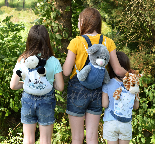 Learn how to make a drawstring backpack that will carry a softie ~ tutorial by PA Country Crafts