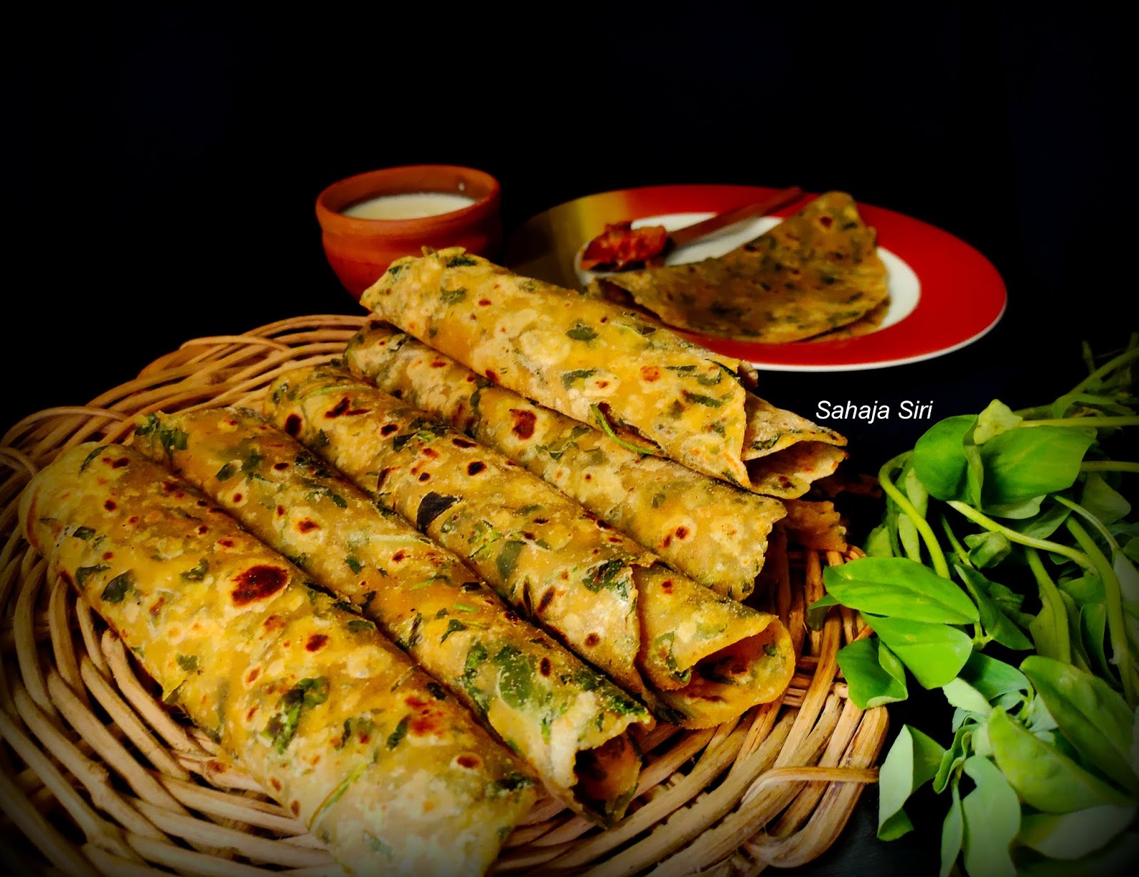Methi Tepla/ Fenugreek leaves wheat spicy roti