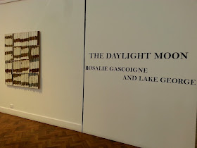 Entry sign for The Daylight Moon: an exhibition of Rosalie Gascoigne's  work, showing at Goulburn Regional Art Gallery.