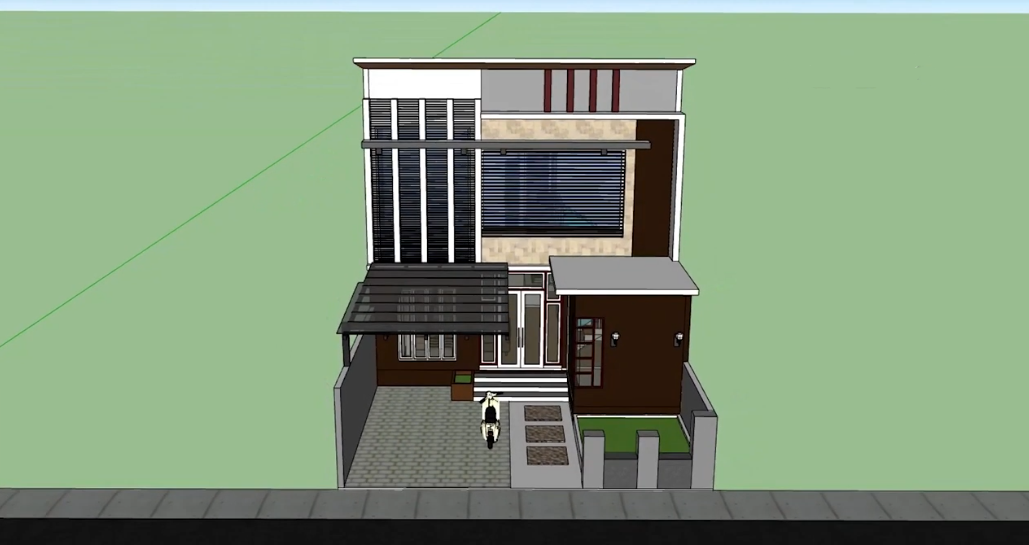 Desain Rumah Minimalis Tema Tropis Lengkap Dengan Kolam Renang Dan