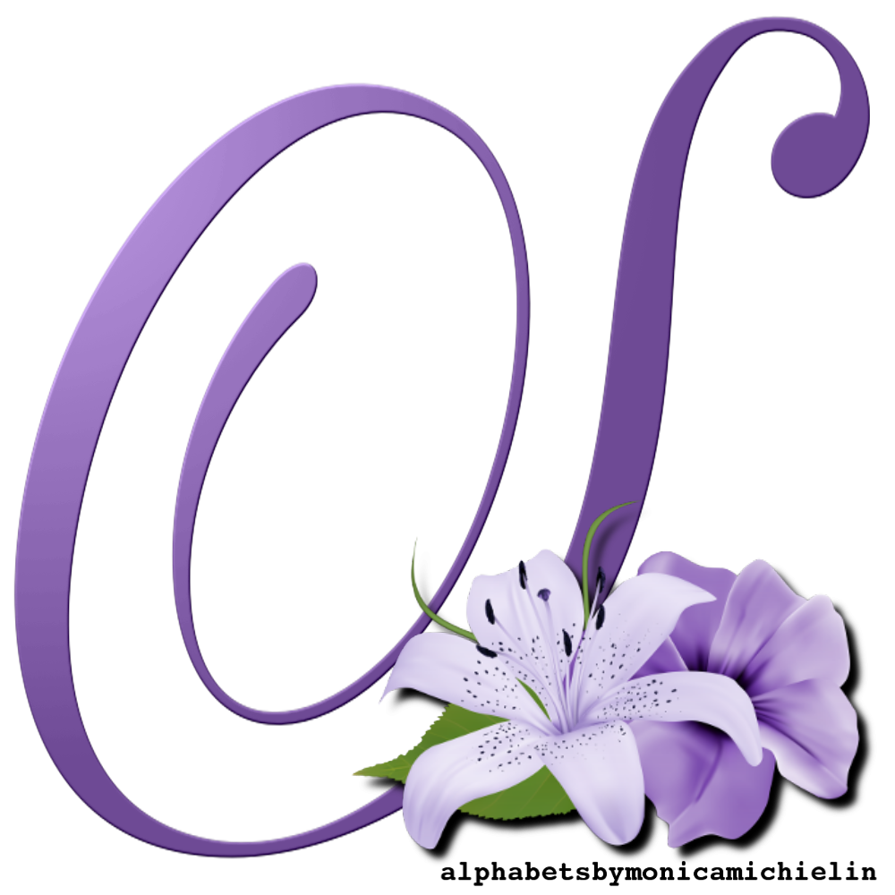 M. Michielin Alphabets: PURPLE FLOWER LILY ALPHABET
