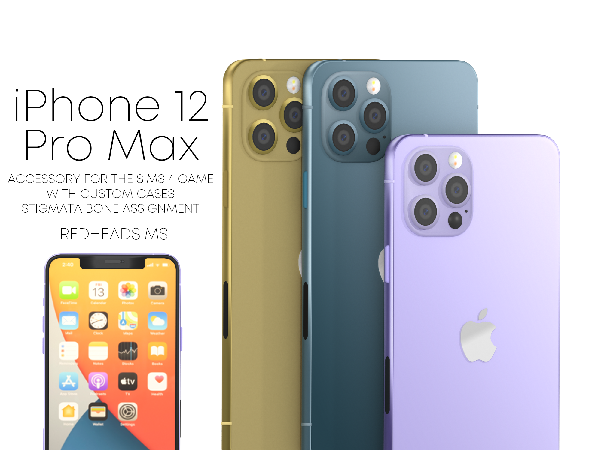 Skulle ære stemme IPHONE 12 PRO MAX + CASES + AIR PODS PRO - REDHEADSIMS - CC