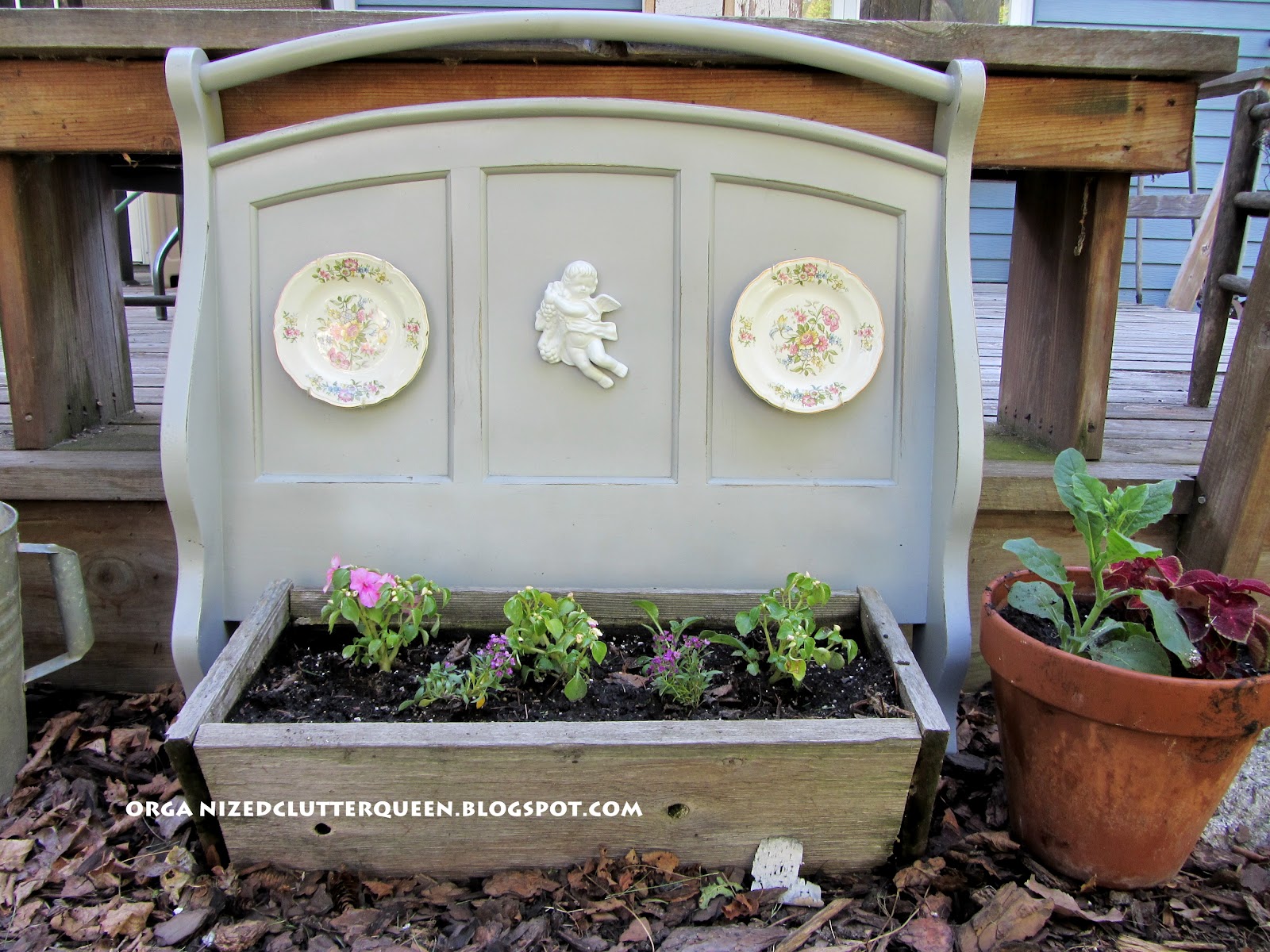 Repurposing the Old College Futon in Flower Garden Organized Clutter