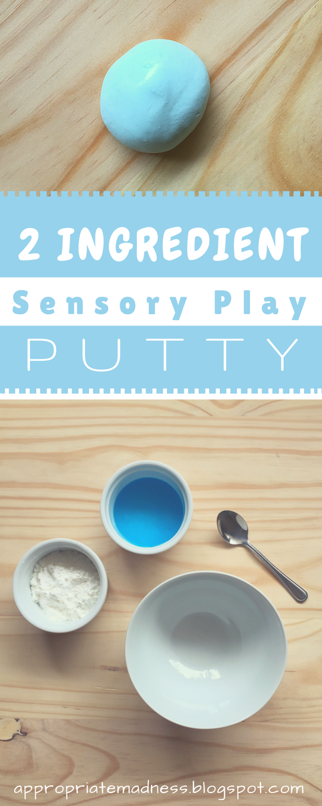 Appropriate Madness Two Ingredient Sensory Play Putty