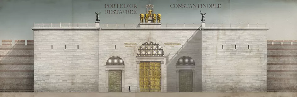 Золотые ворота константинополя в стамбуле Золотые ворота константинополя в стамбуле