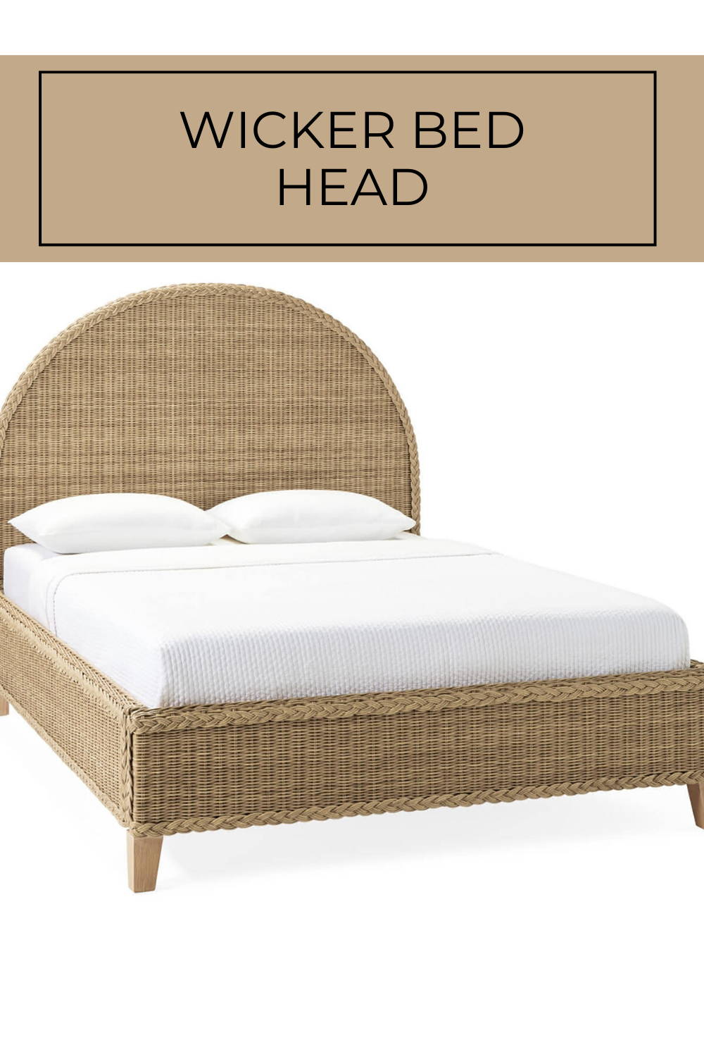 Black Wicker Bed Head