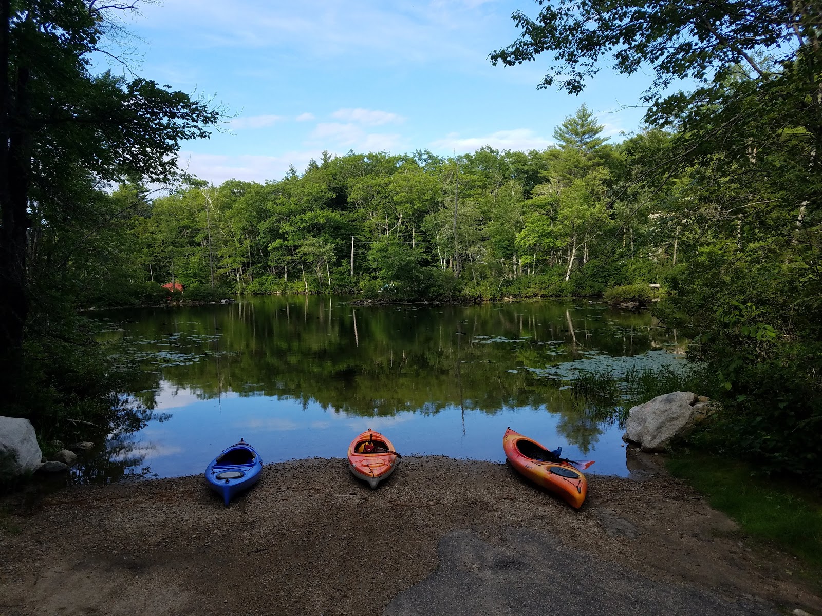 Recreational Kayaking in Maine Peabody Pond, July 16 2020