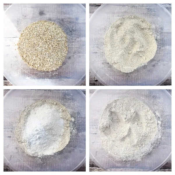 Oat Flour Banana Bread - Step 2 Making oat flour in a blender