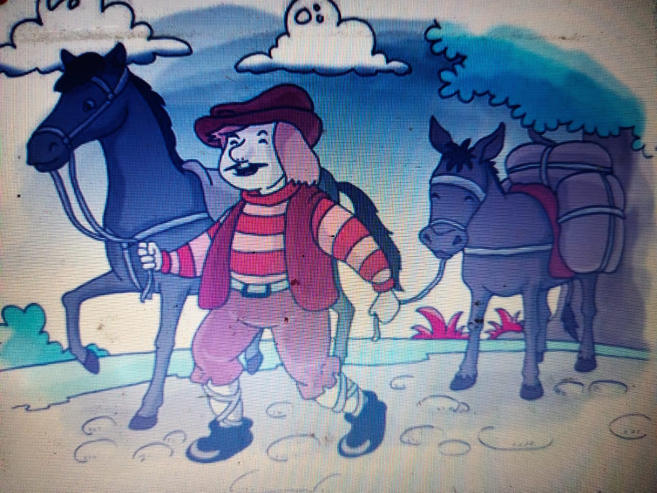 Dongeng Bergambar Kuda Dan Keledai Yang Sarat Dengan Beban