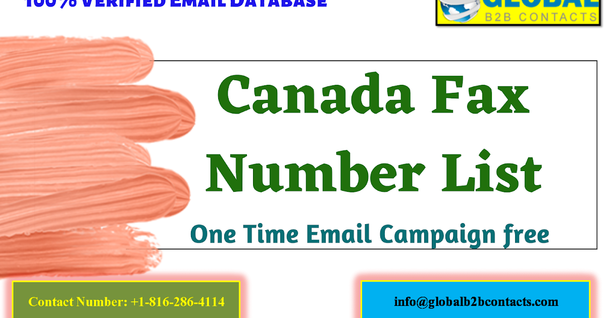 Canada Fax Number List