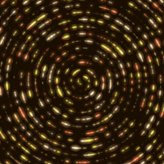 An animation of glistening Archimedes' spiral.
