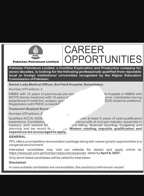 Jobs In Pakistan Accountant Petroleum Limited 2021  New jobs today News Paper