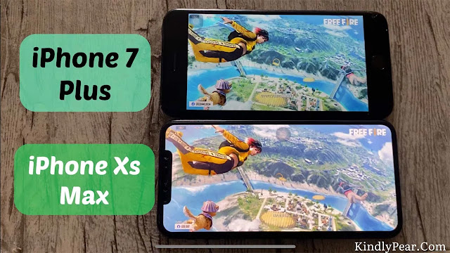 iPhone Xs Max vs iPhone 7 Plus Free fire