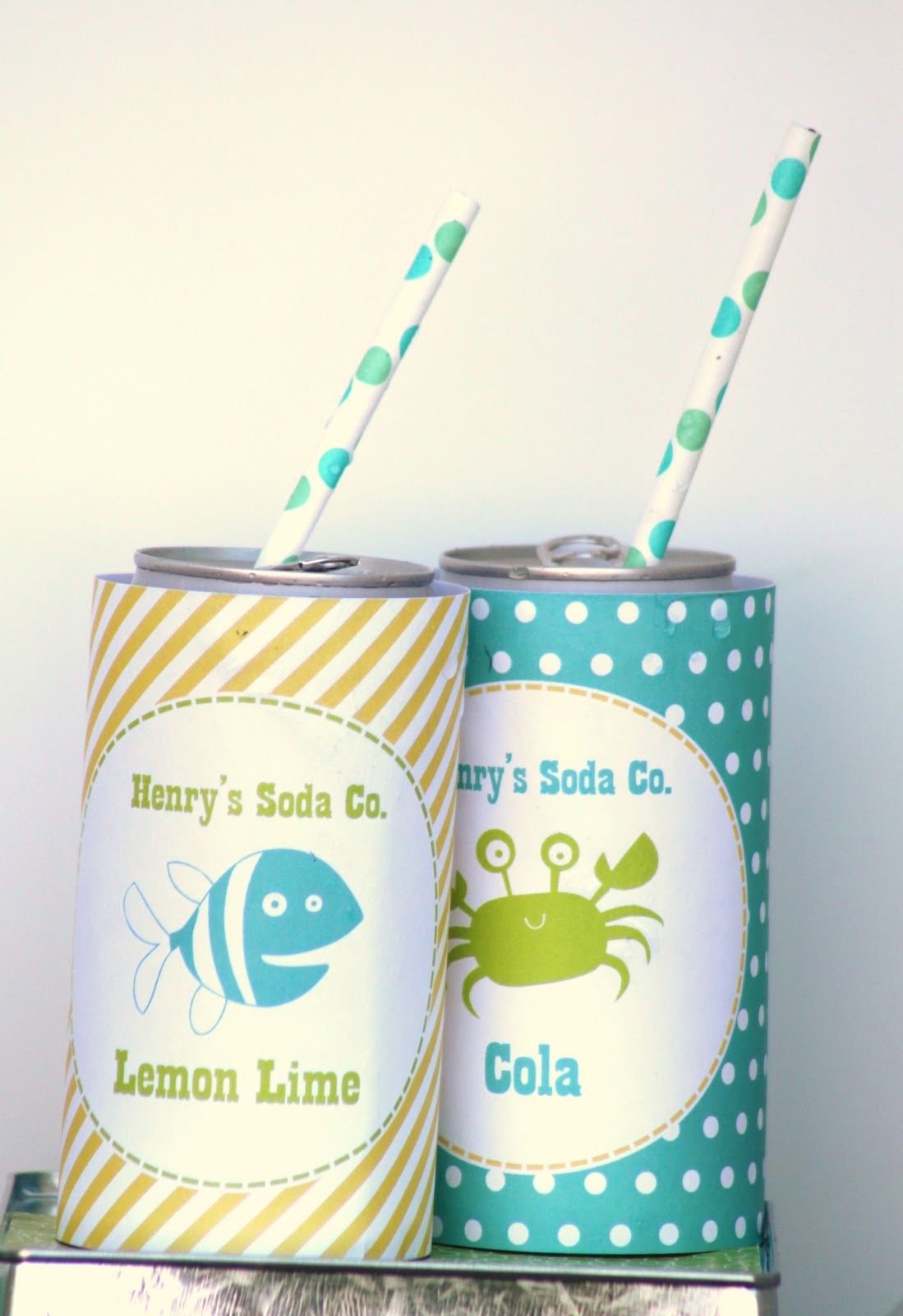 The Homespun Hostess Wrapped Soda Cans