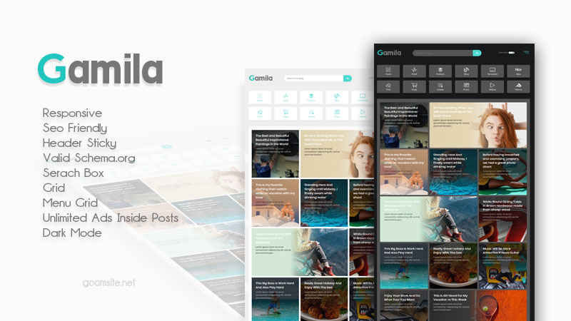 Gamila Responsive Blogger Template 